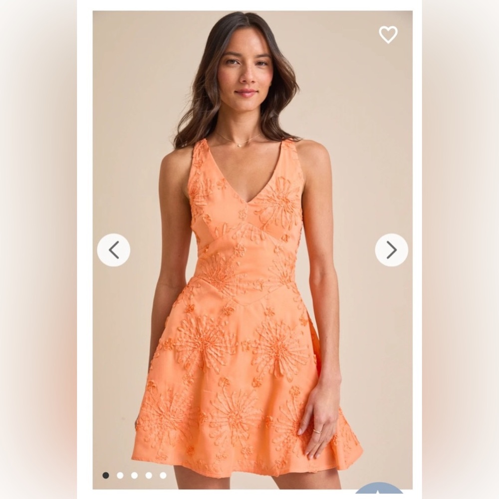 Altar’d State Orange Floral Mini Dress